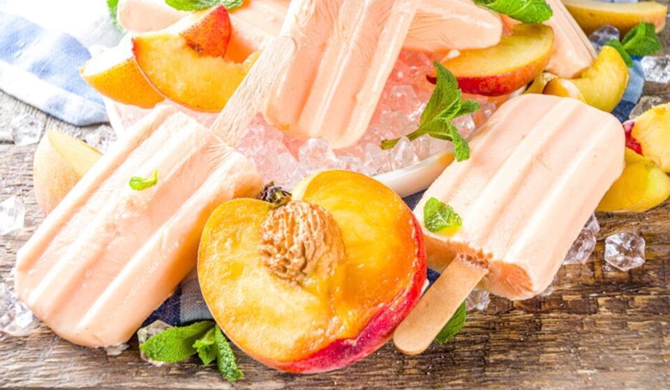 GLP-1 Peach Iced Tea Popsicles